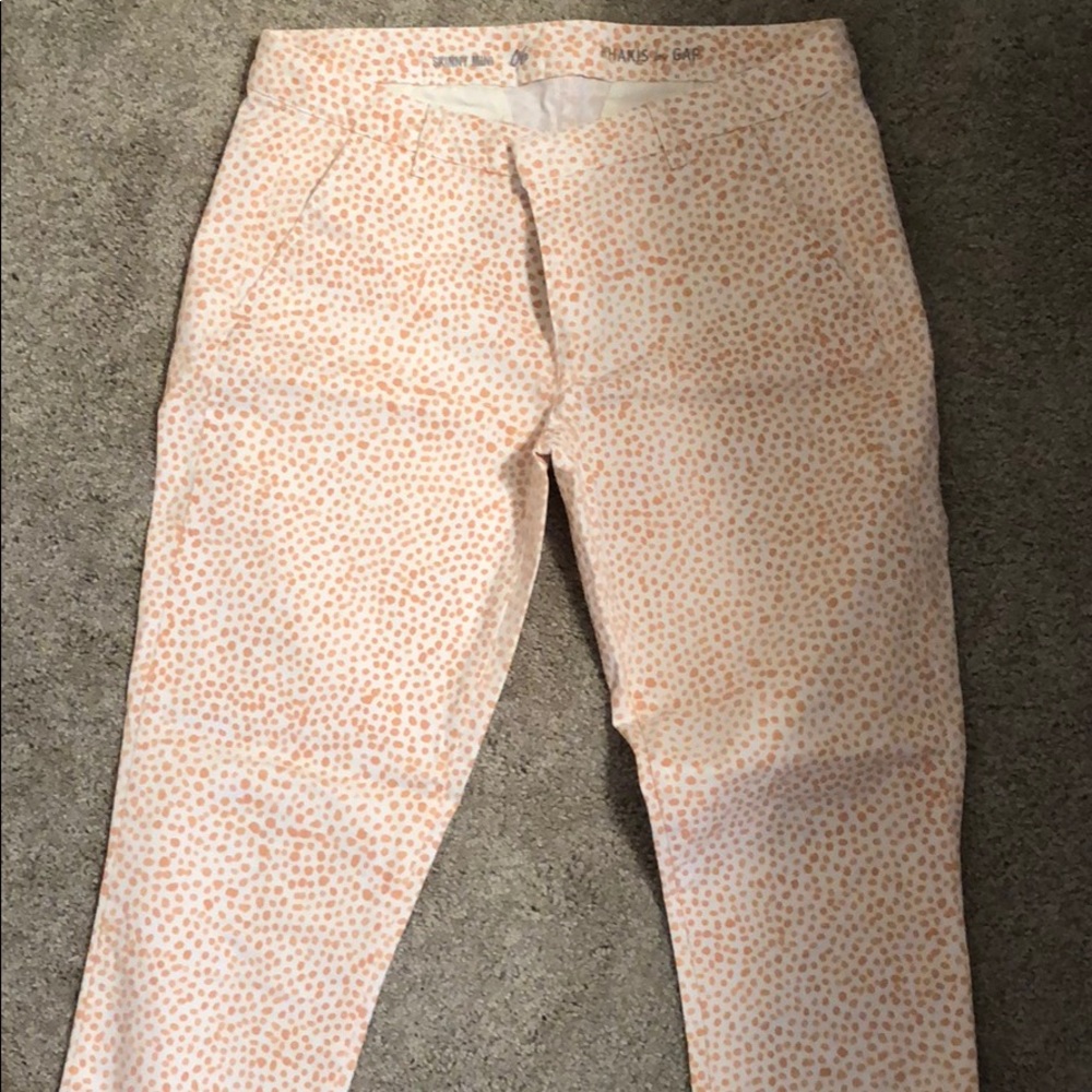 Light pink printed khakis